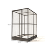 Katzengehege Noa - 121x176x193 - 50x50x3mm - Gaas aus Aluminium | Glorenza