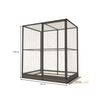 Katzengehege Noa - 176x121x193 - 50x50x3mm - Gaas aus Aluminium | Glorenza