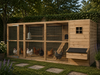 Premium Wartungsfreier Hühnerstall Luuk 448x179x183 | Glorenza