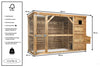 Voldux Hühnerstall | Show | Rechts | Dachpappe | Imprägniertes Holz