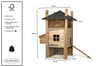 Wartungsfreier Holz-Hühnerstall Sem 128x110x190cm - Glorenza