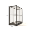 Katzengehege Noa - 86x176x193cm - 50x50x3mm - Gaas aus Aluminium | Glorenza