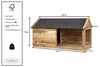 Voldux Hundehütte | Naud | Dachpappe | Imprägniertes Holz (wartungsfrei)