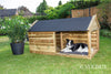 Voldux Hundehütte | Naud | Dachpappe | Imprägniertes Holz (wartungsfrei)